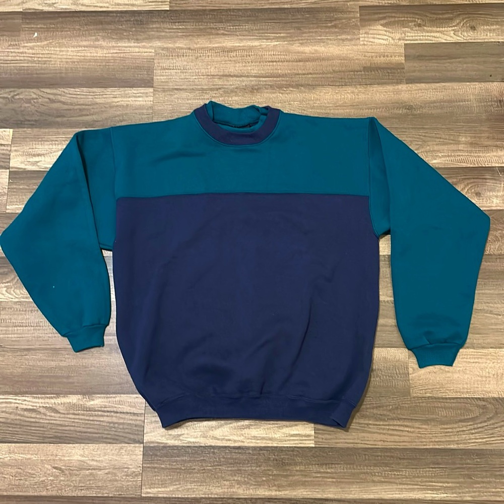 90s Hanes Vintage Colorblock Signature Sweatshirt